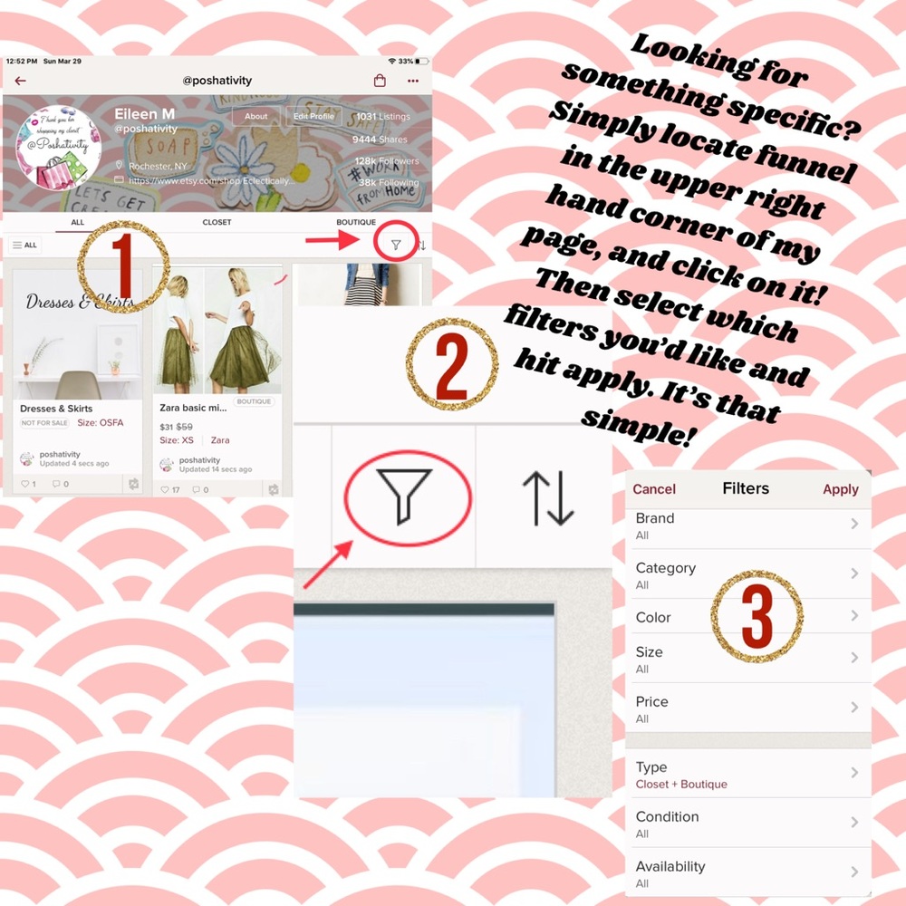 FIND YOUR ITEMS!!!MOBILE APP CLOSET FILTER/SIZE & ITEM LOCATER ◀️